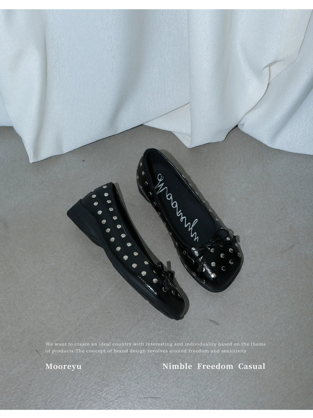 Mooreyu Bow Rivet Pedal Shoes