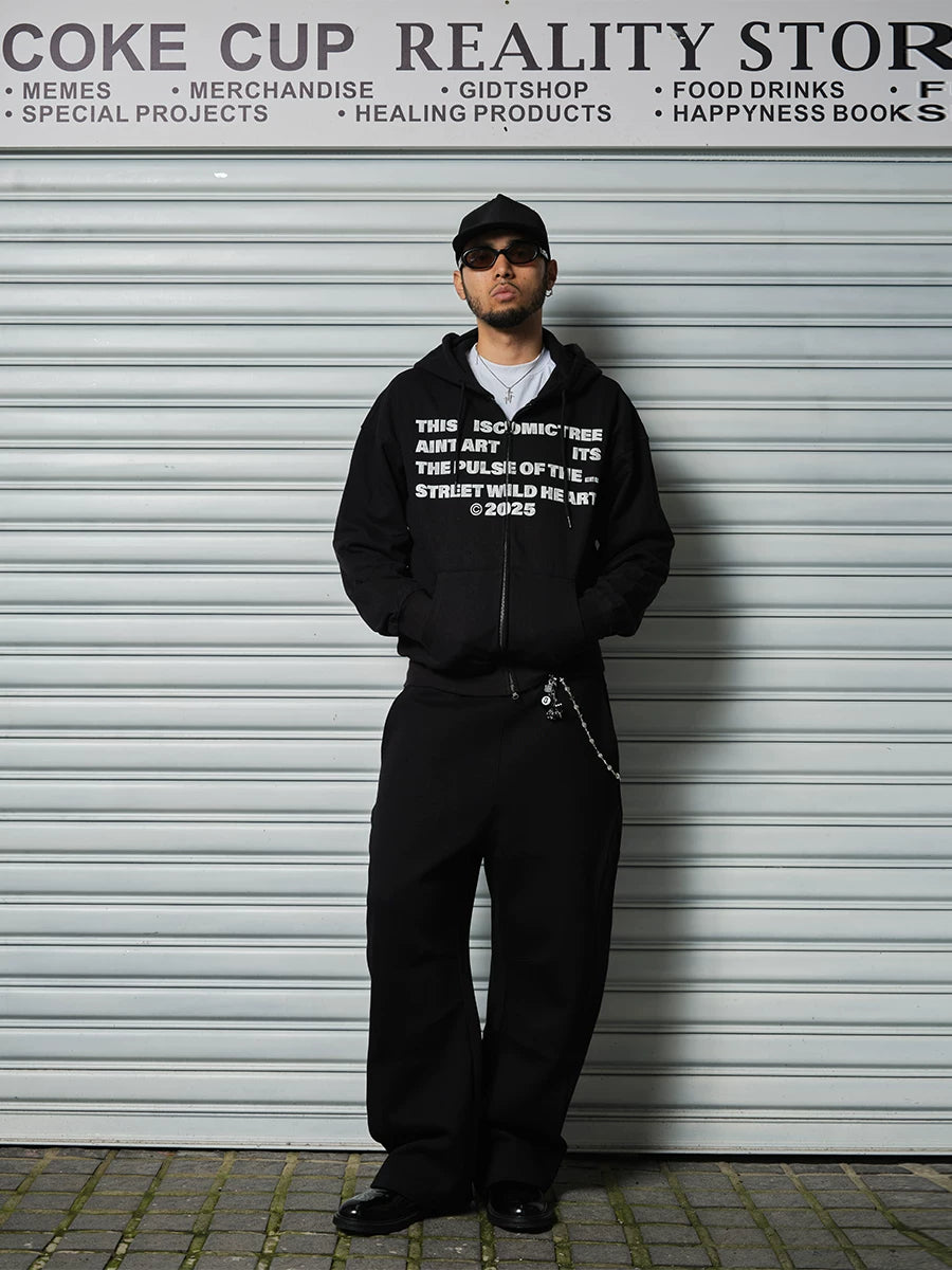 ComicTree Full Print Old Zip Hoodie Sweater