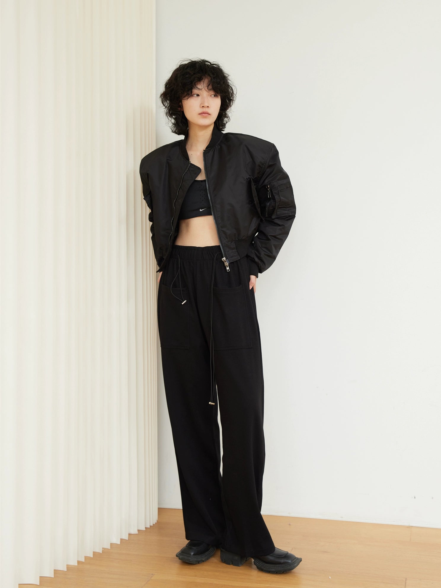 SUNYVONNE Thickened Zipper Short Cotton-padded Jacket