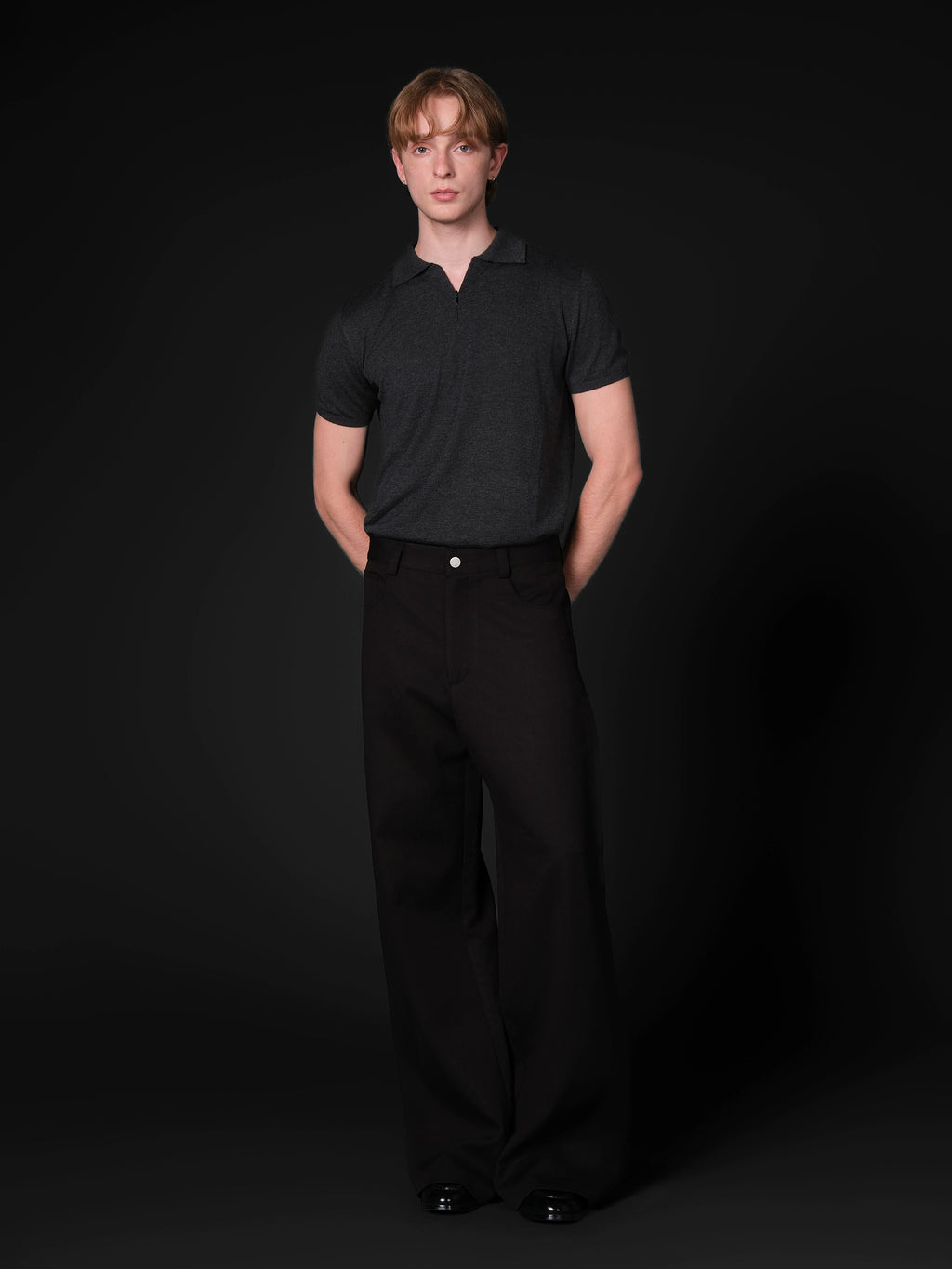 Set for Life Zipper Lapel Casual Tee