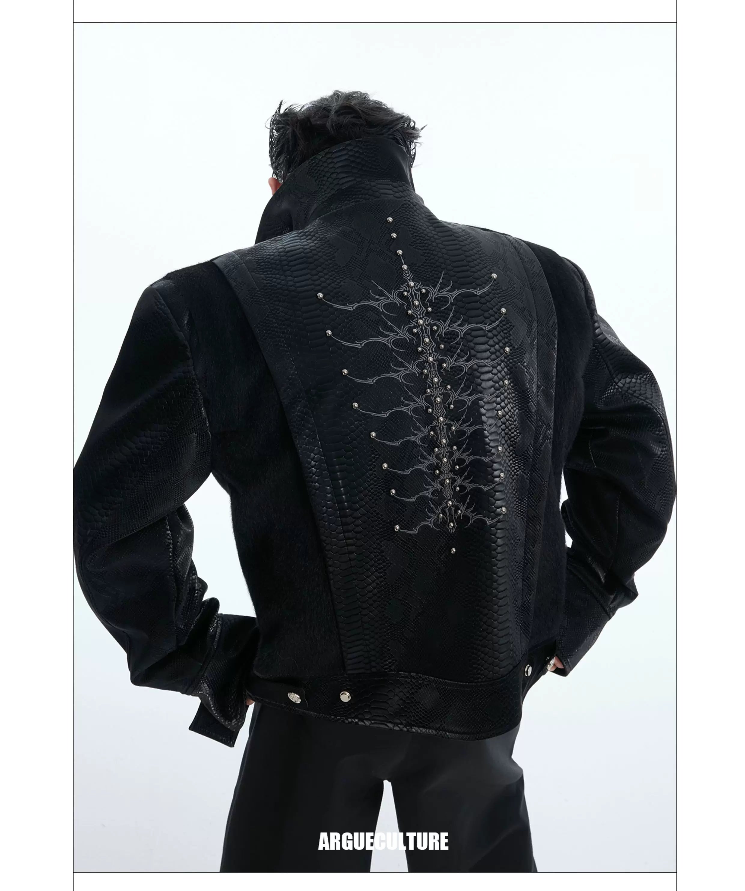 ArguECulturE Embroidered Leather Jacket