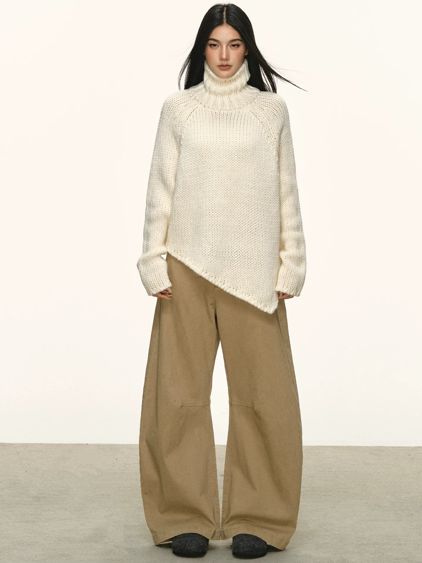 Anna Aneae Turtleneck Soft Waxy Jersey Pullover