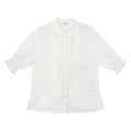 KANO Waist Drawstring Strap Lace Short Sleeve Shirt