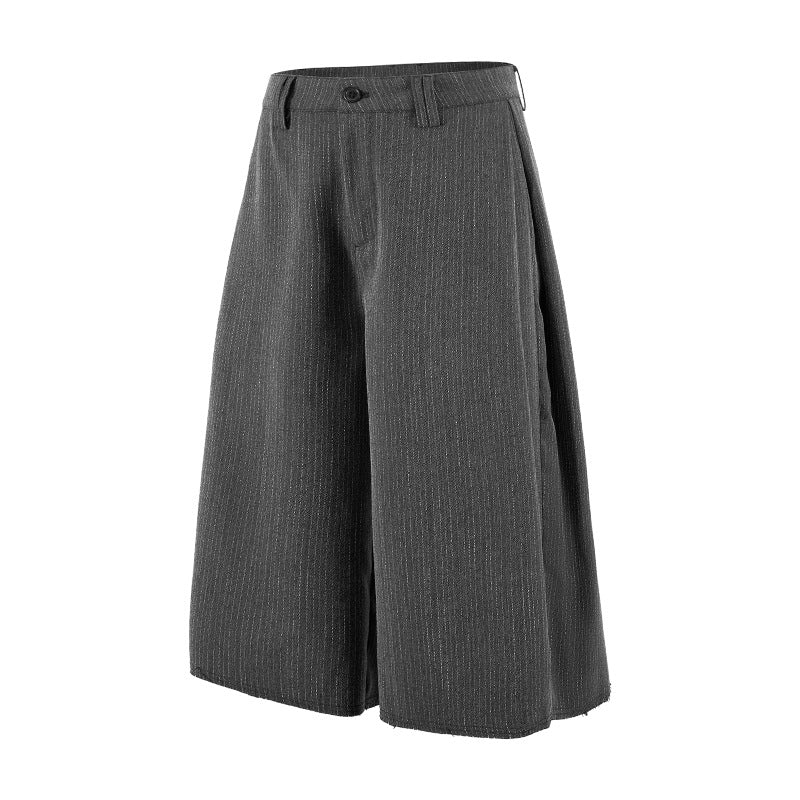 Inflation Texture Yarn Pattern Burr Edge Seven-point Scimitar Suit Shorts Texture Yarn Pattern Burr Edge