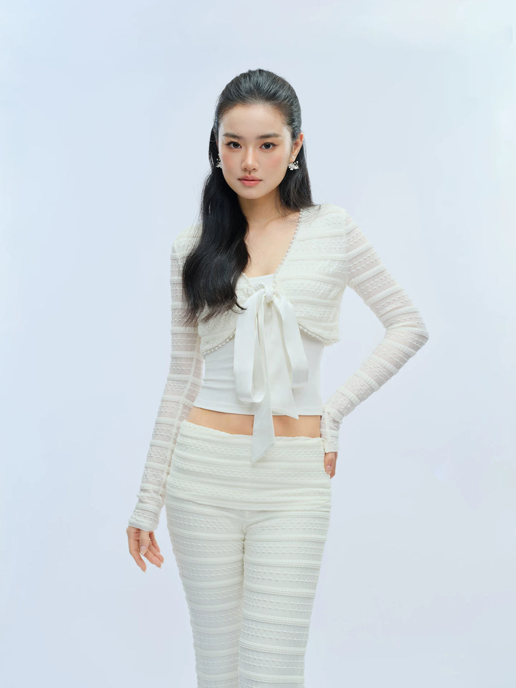 J TheChosen Strap-on Knitted Cardigan Casual Pants Set