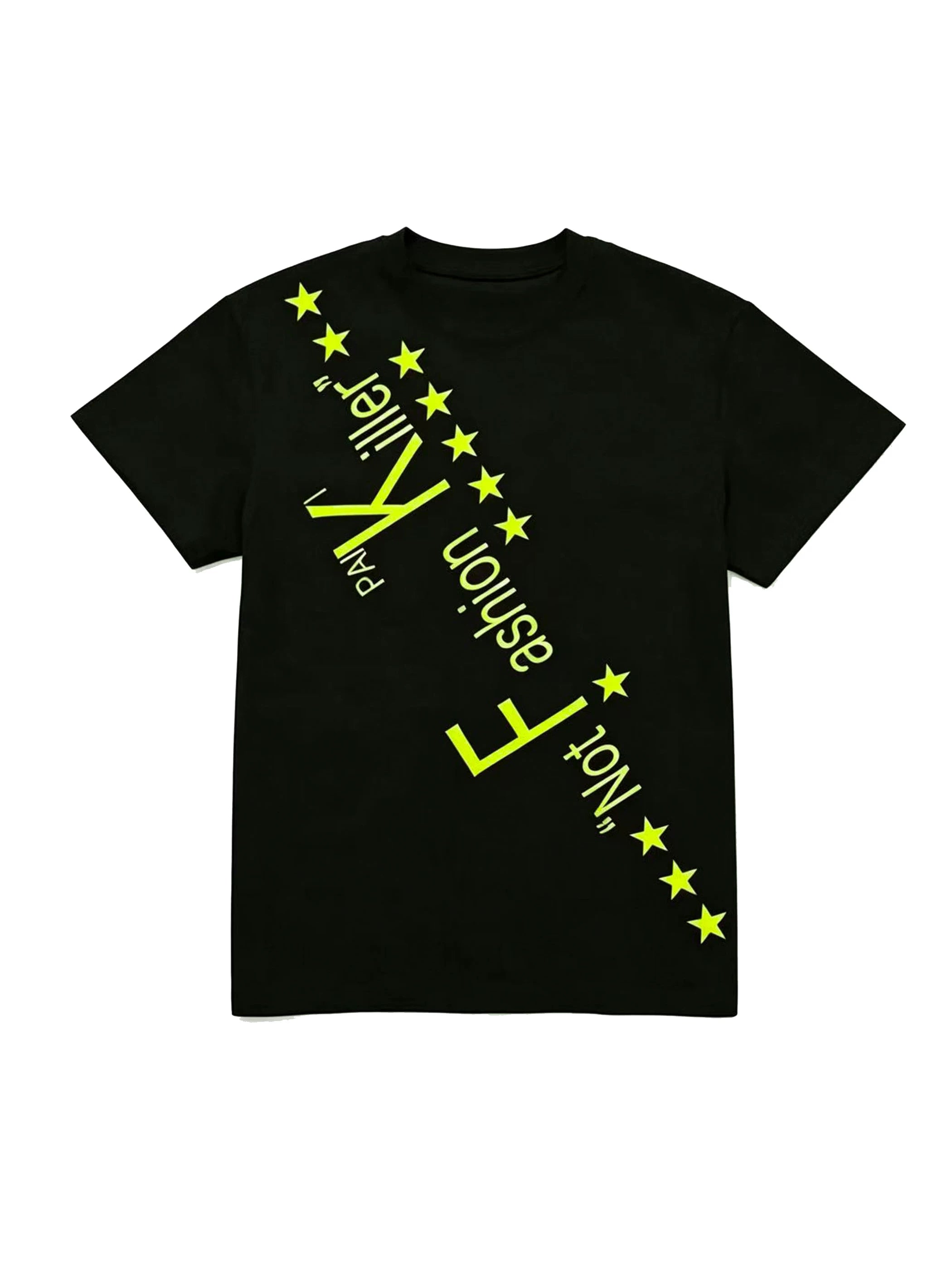 PAIKI English Tagline Front Shoulder Casual Tee
