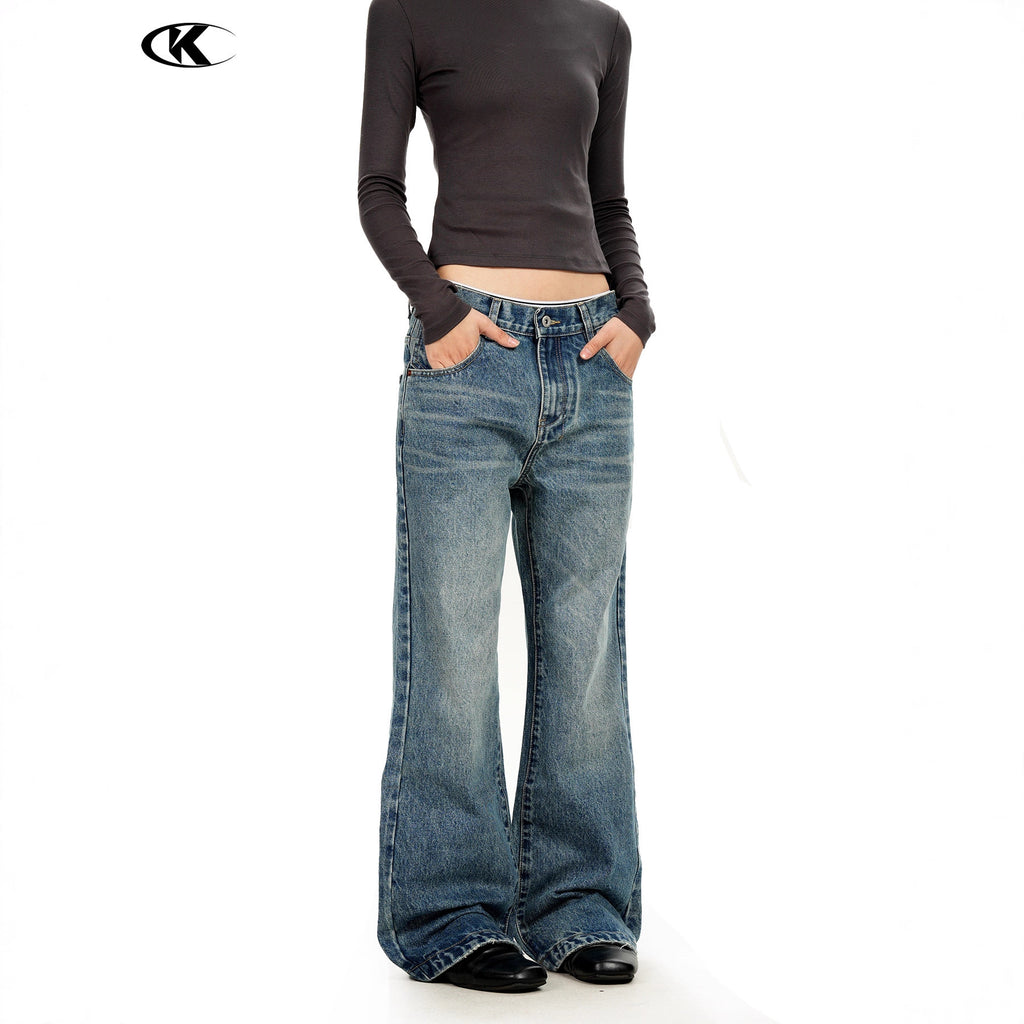 11KN Retro Micro-pull Three-dimensional Slim-fitting and Thin Casual Pants