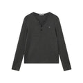 FUNKYFUN Comfortable Soft Waxy Embroidery Slightly Wide Long Sleeves