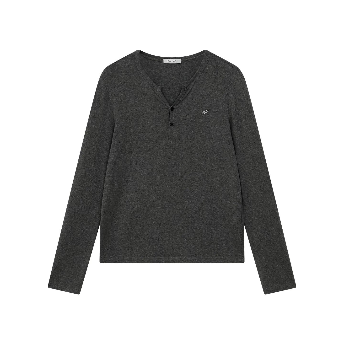 FUNKYFUN Comfortable Soft Waxy Embroidery Slightly Wide Long Sleeves