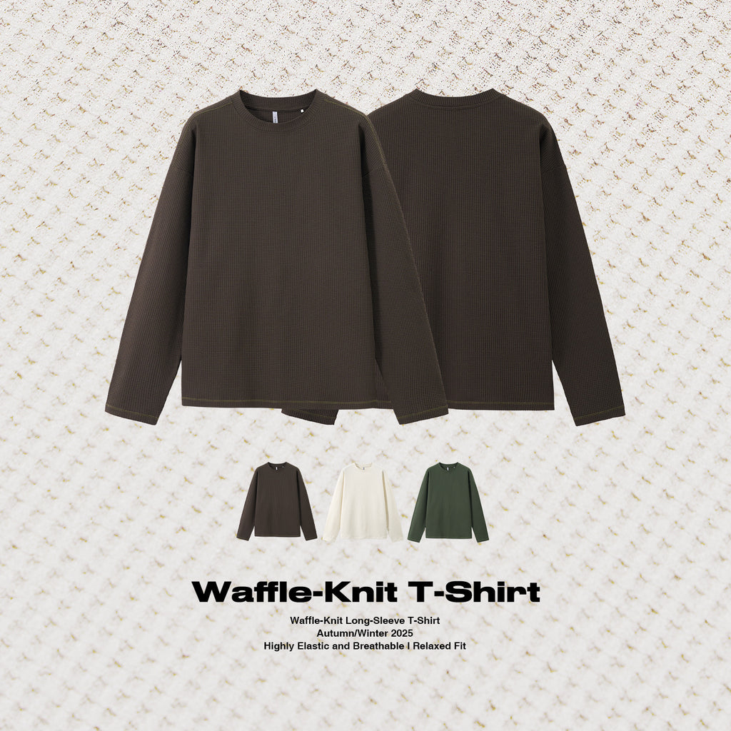 Inflation Waffle Breathable Crew Neck Long Sleeve