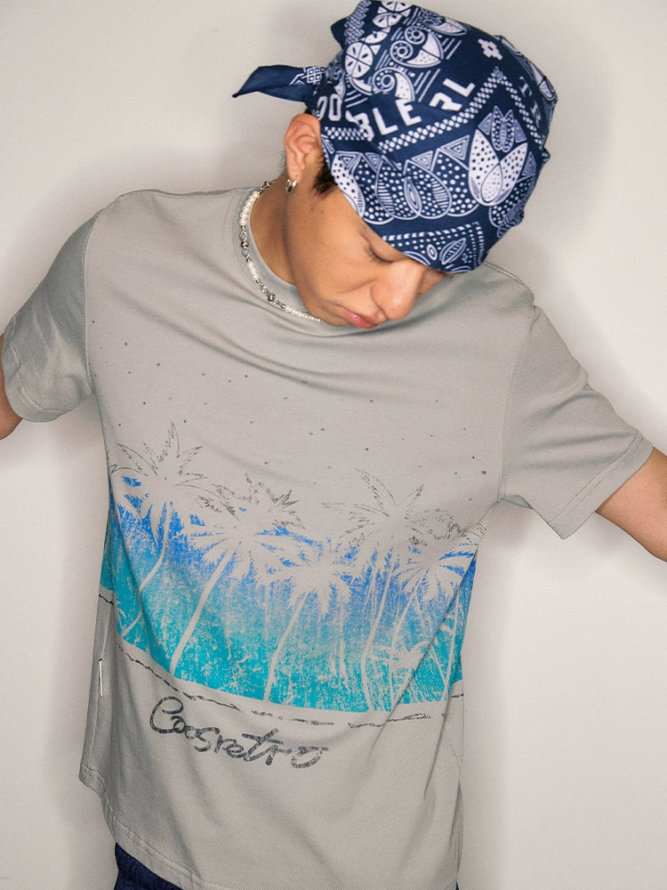 CoosRetro Printed Casual Loose Tee