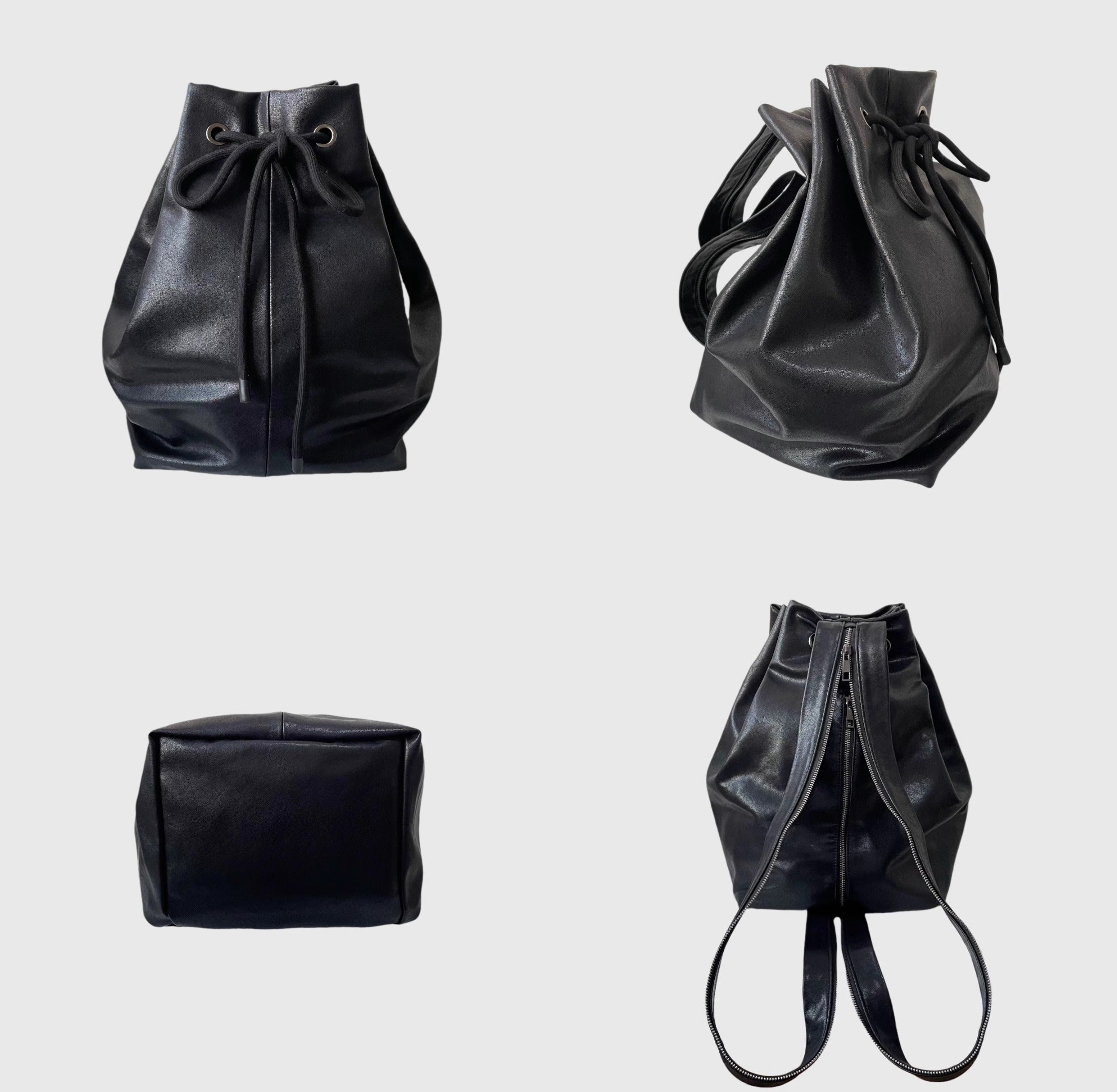 BINGBONG Simple Korean Drawstring Shoulder Backpack