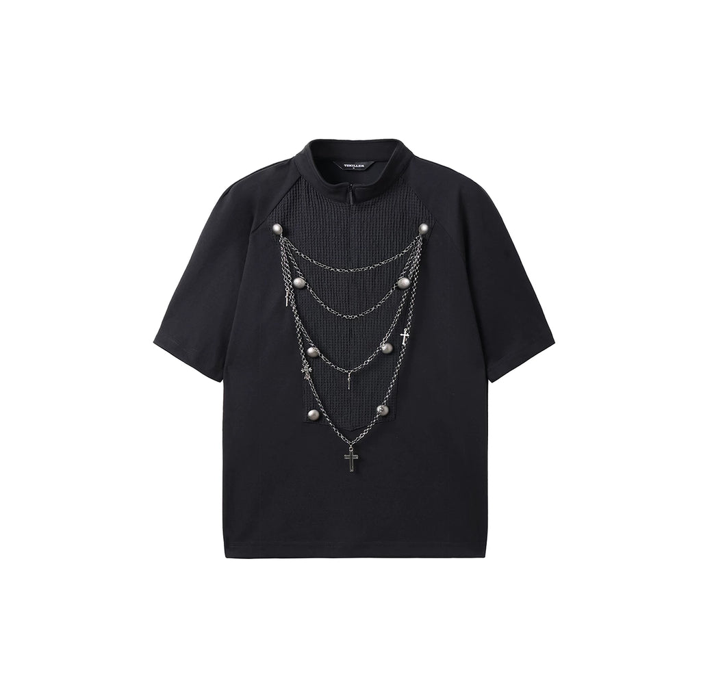 TZ Killer Removable Necklace Splicing Loose Tee