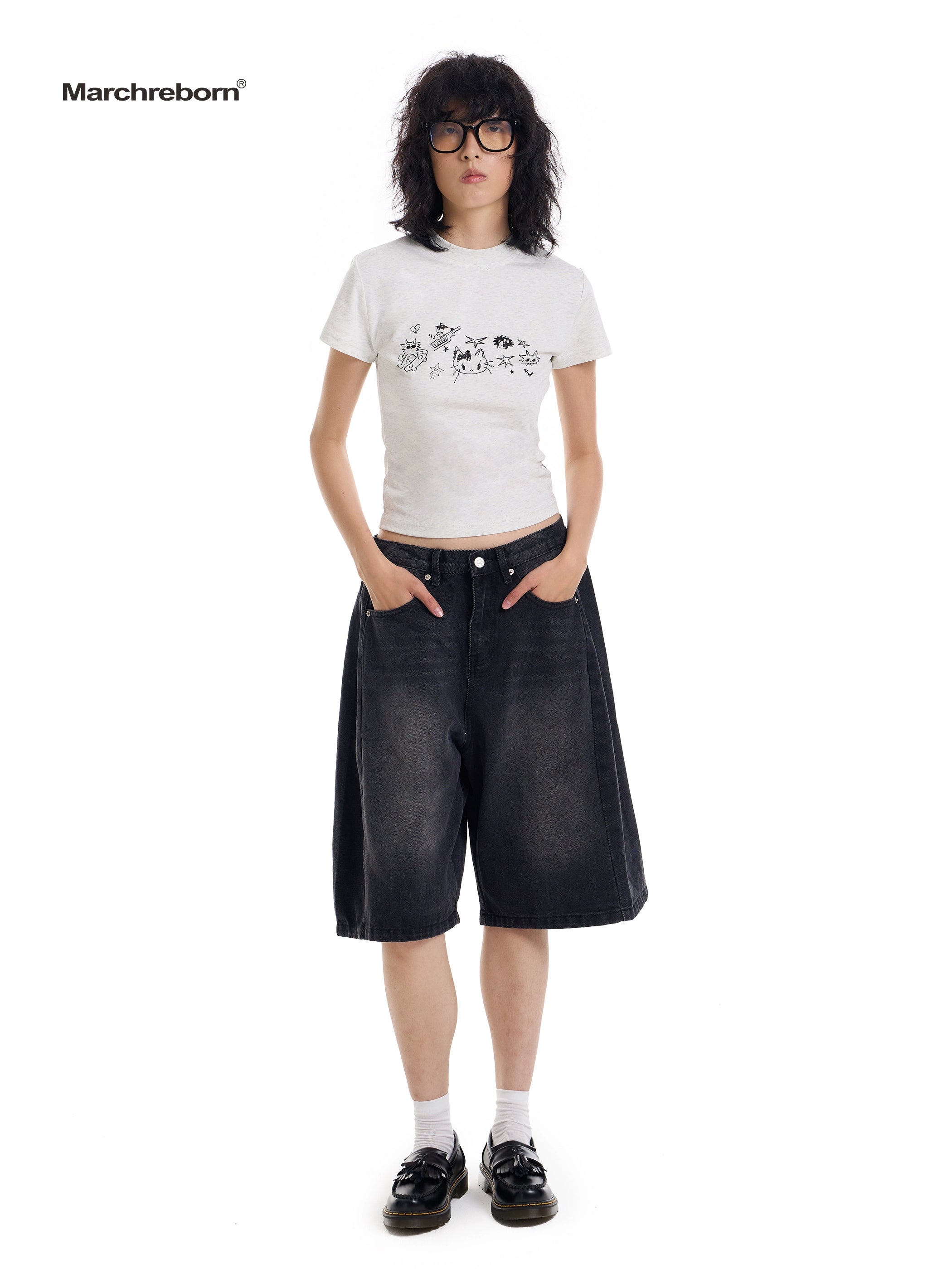 March Fun Cartoon Print Tee