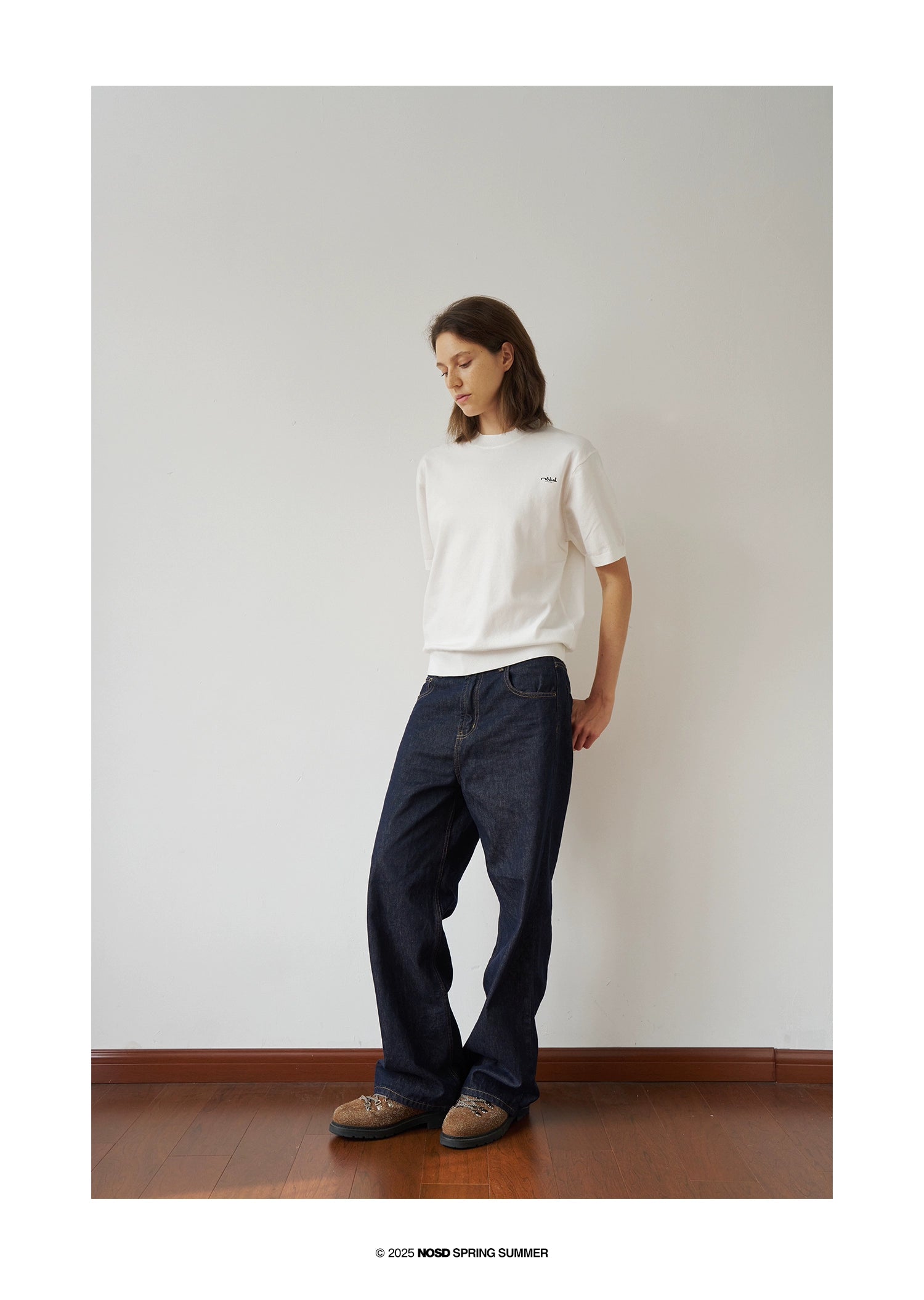 NOSD Casual Shoulder Knitting Tee