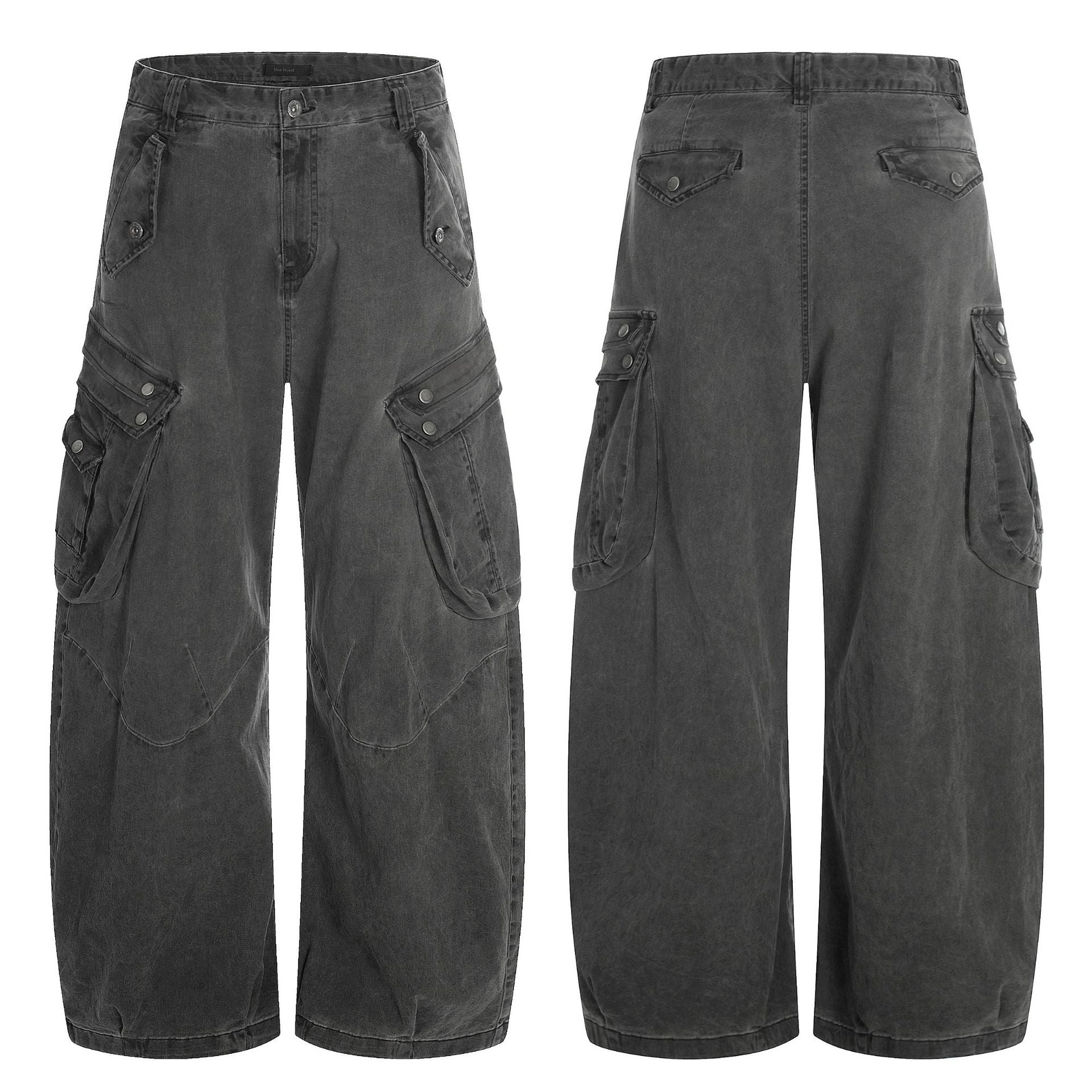 11KN Retro Loose Casual Wide-leg Scimitar Trousers