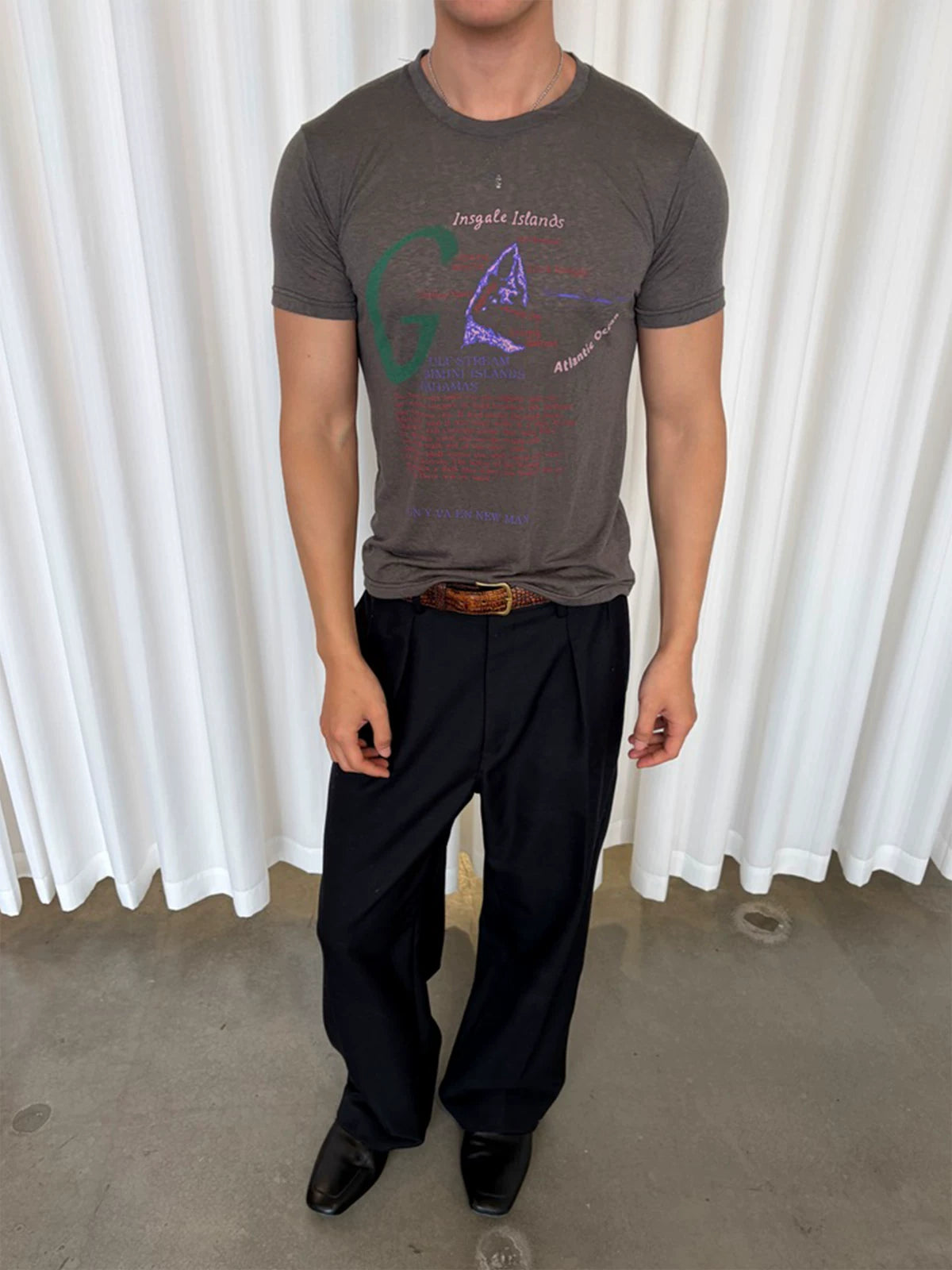 InsGale Retro Old Mottled Print Tee