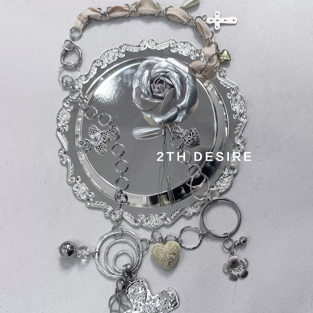 2th Desire Splicing Cross Flower Waist Chain Necklace