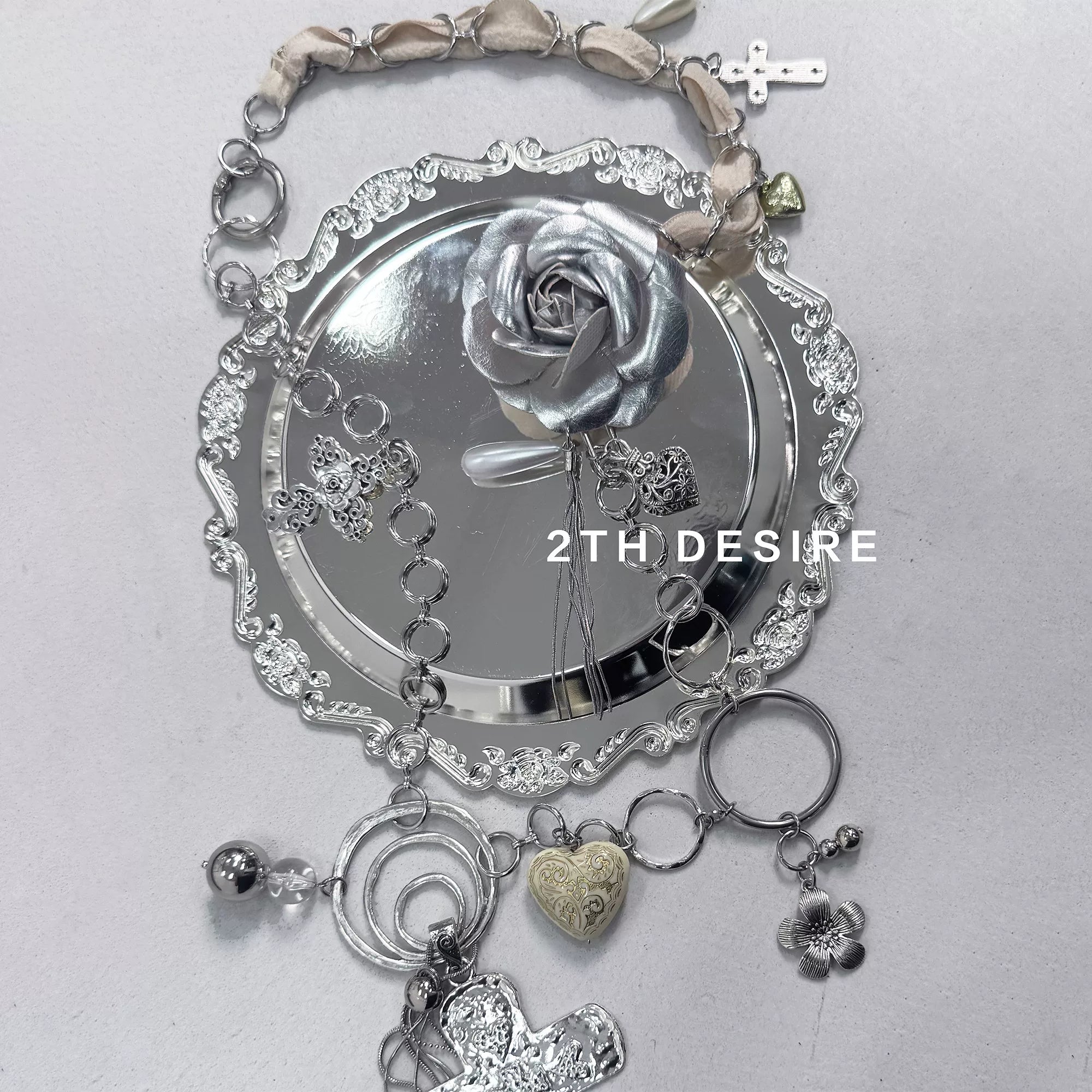 2th Desire Splicing Cross Flower Waist Chain Necklace