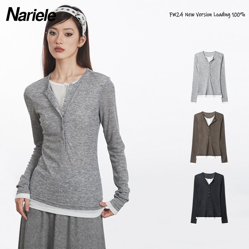 Nariele College Colour Contrast Chic T-Shirt