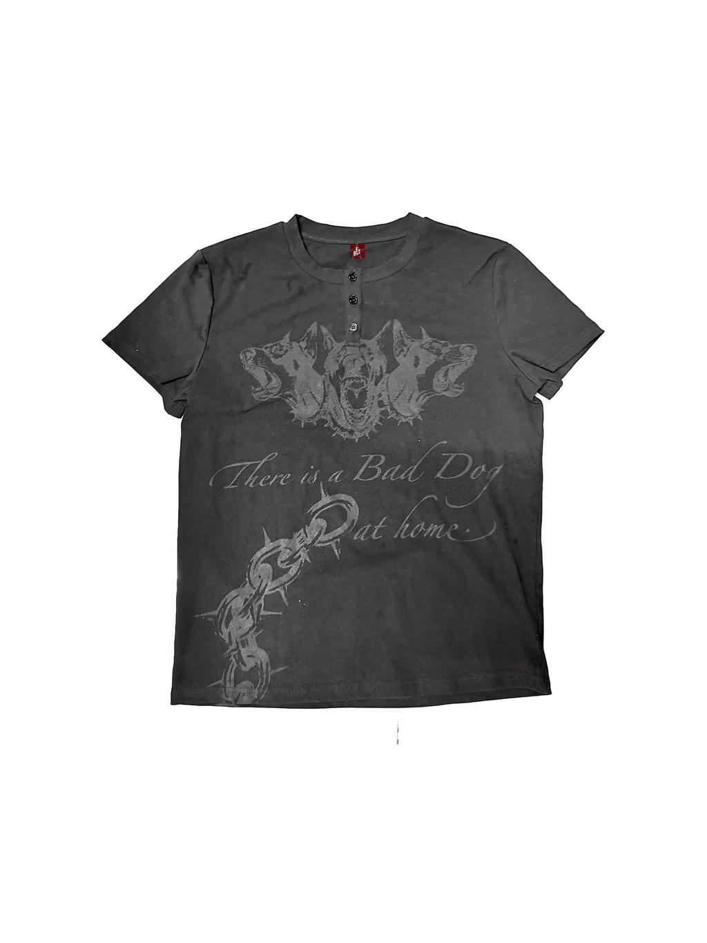 DETW Slogan Direct Injection Printing Front Shoulder Tee
