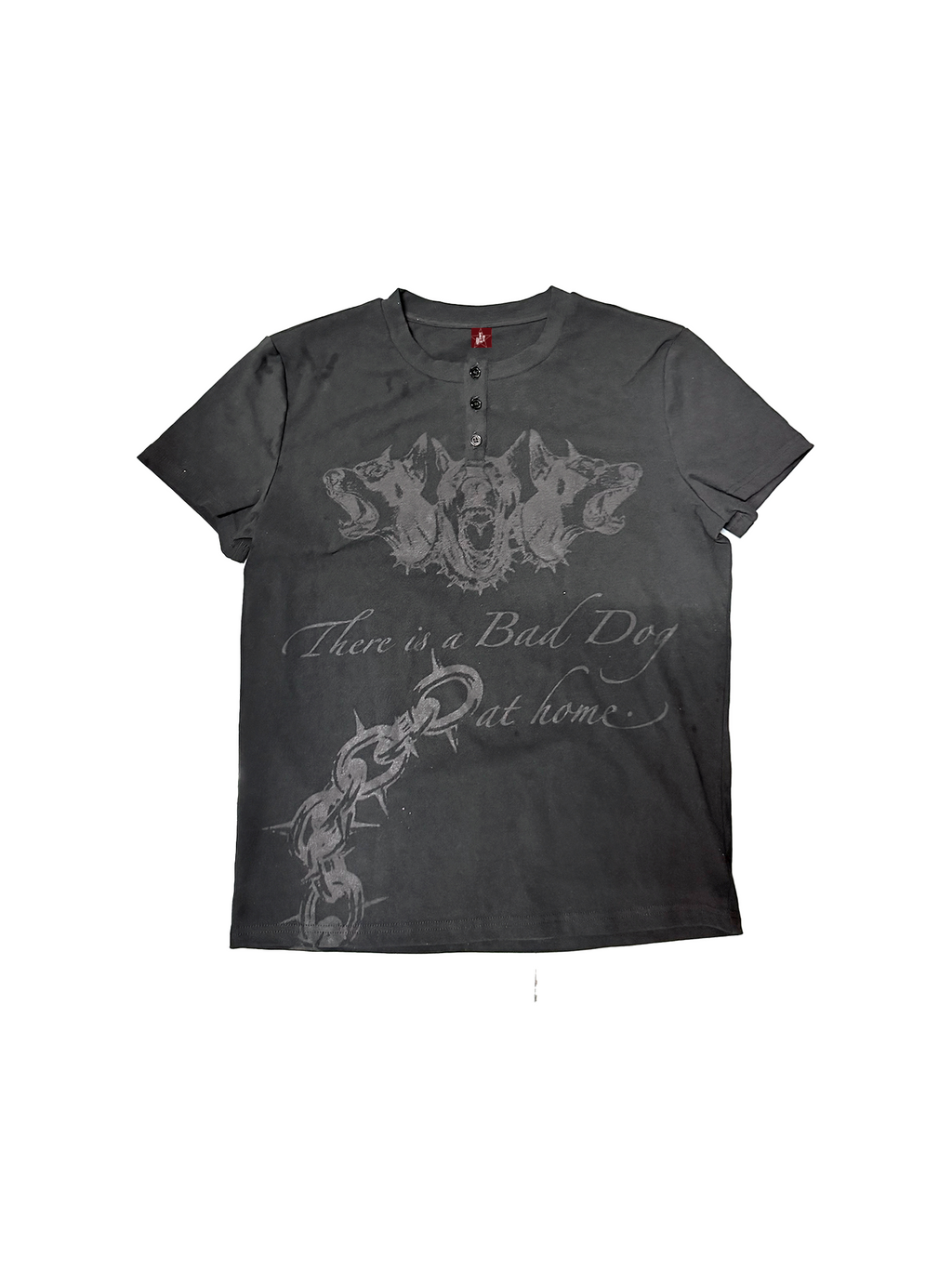 DETW Slogan Direct Injection Printing Front Shoulder Tee