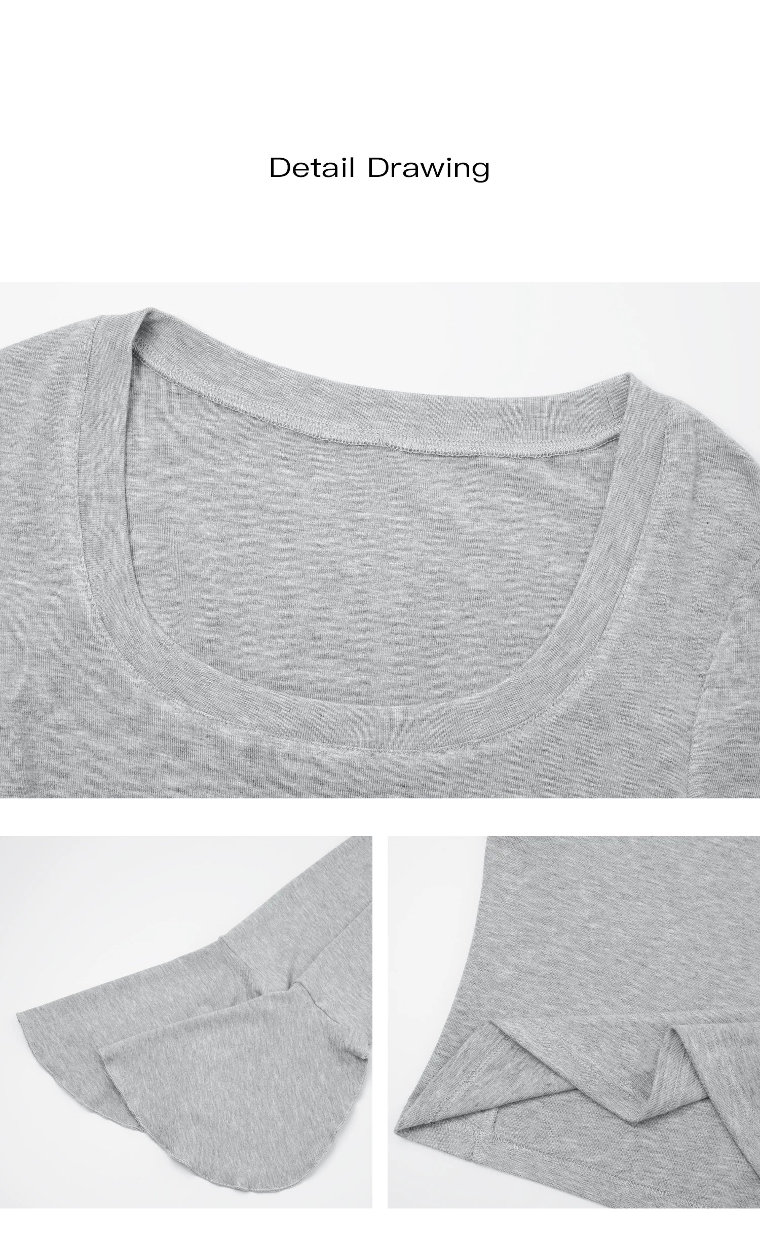 EIGHTHMONTH Skin-friendly and Breathable Square Collar Short Long Sleeves