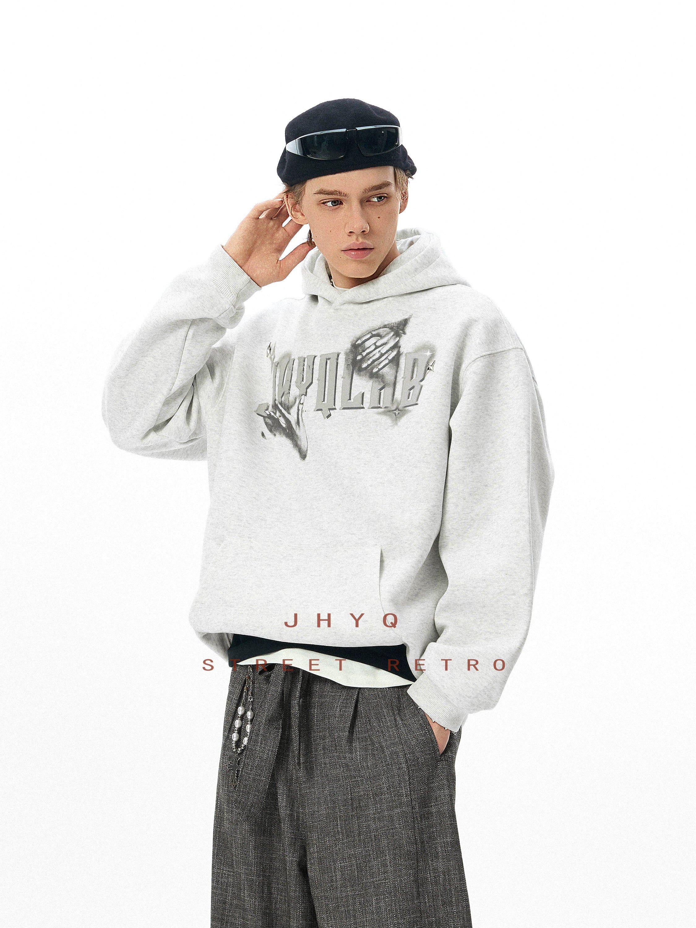 JHYQ Star Bead Gesture Printed Sweater