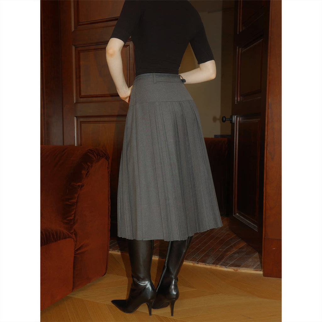 FINDYAWINGS Classic Vintage Pleated Skirt Skirt
