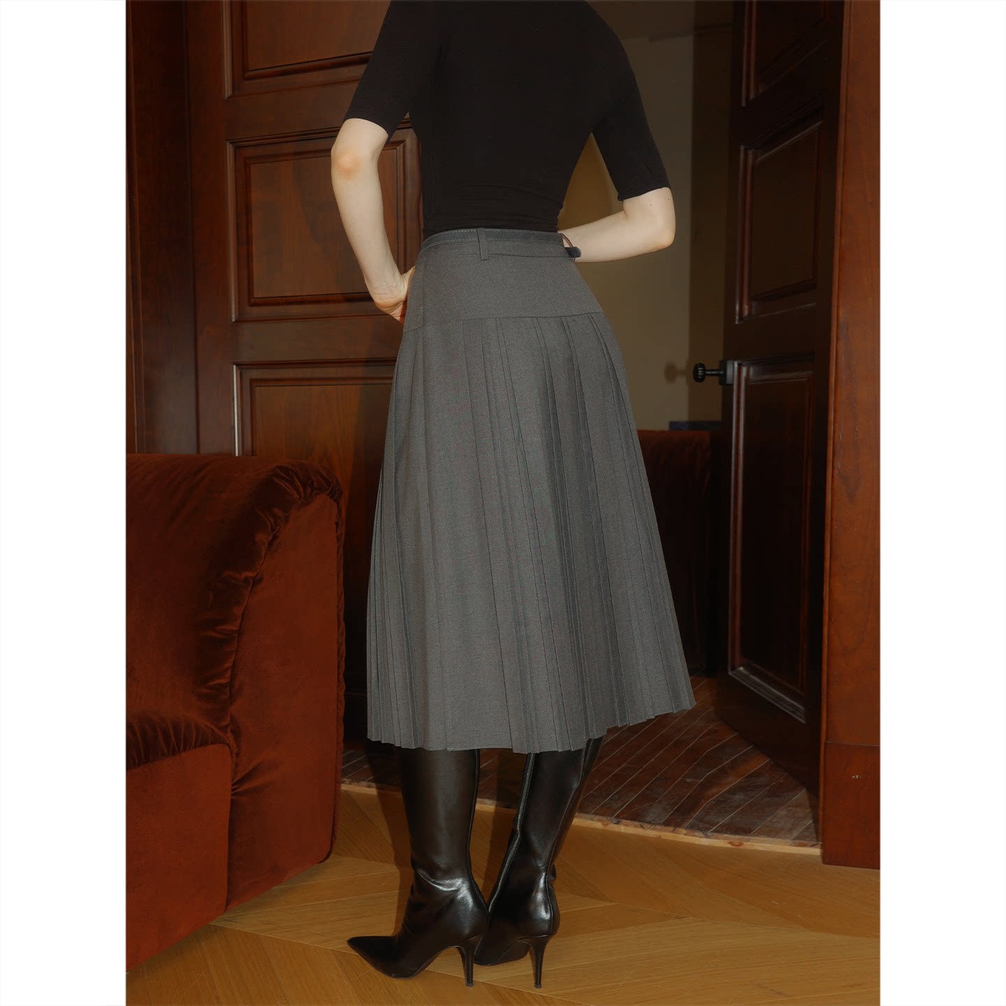 FINDYAWINGS Classic Vintage Pleated Skirt Skirt