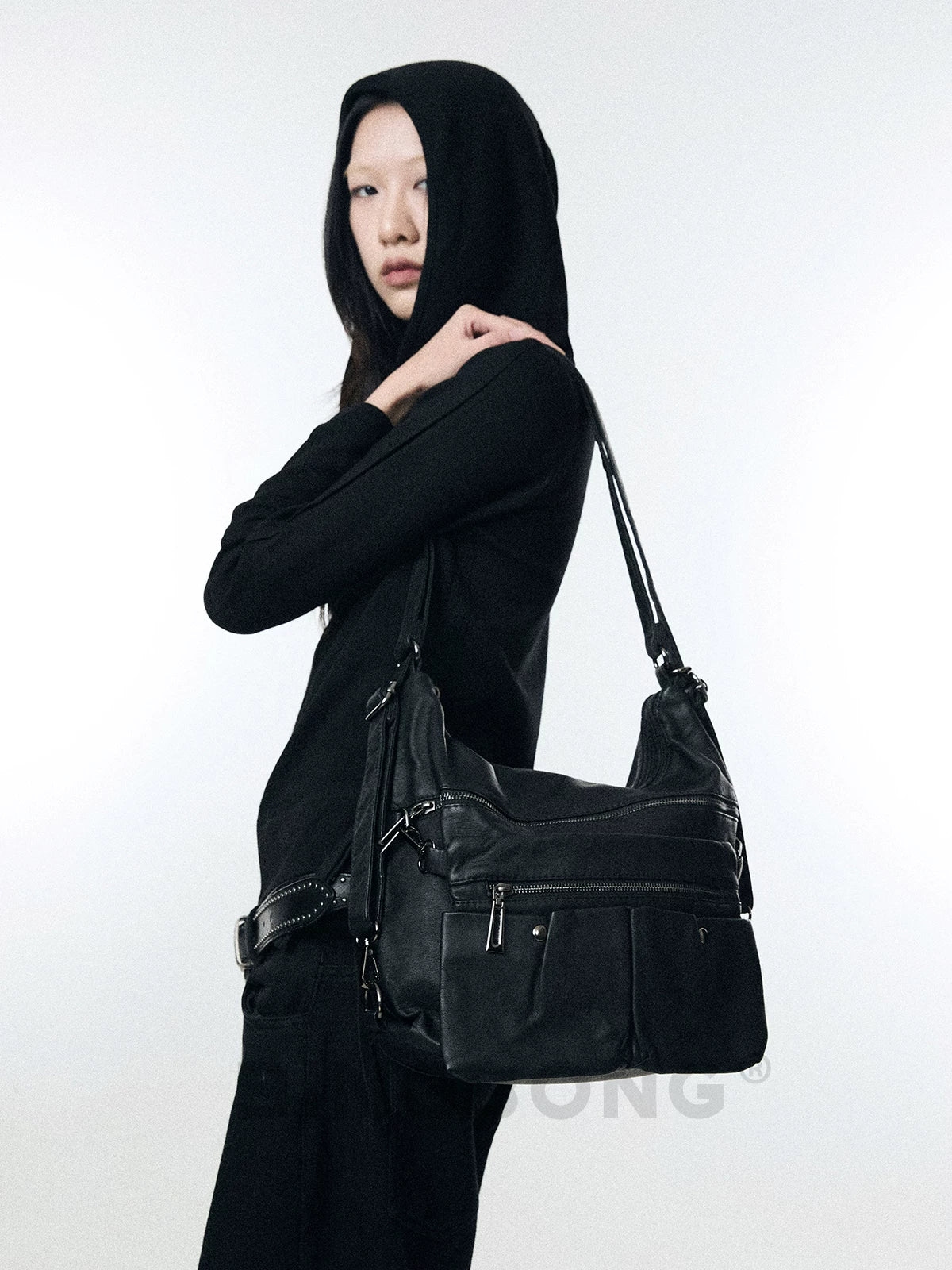 BINGBONG Tooling Zipper Messenger Tote Bag