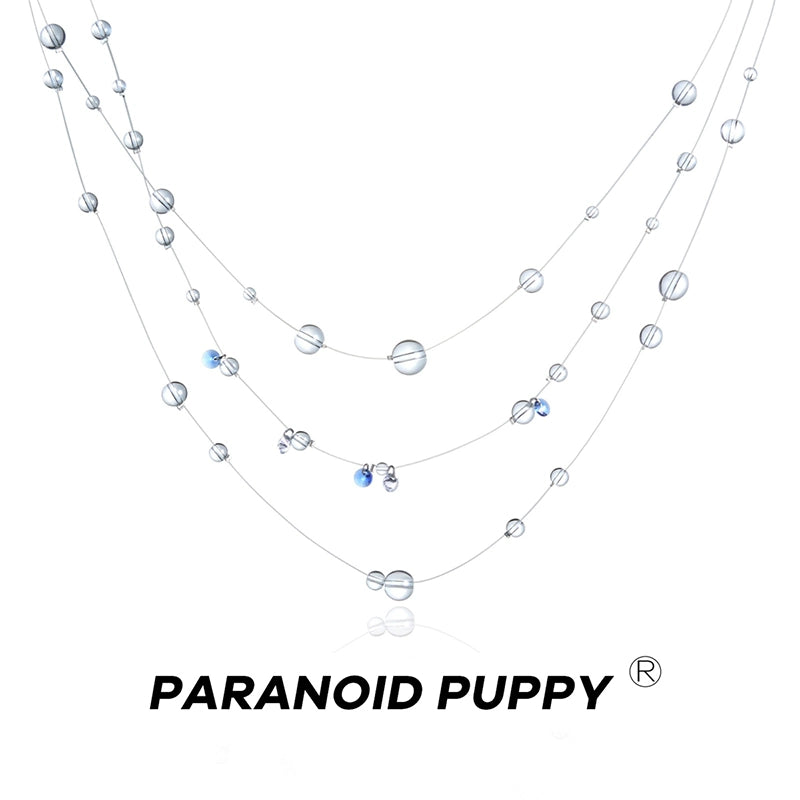 ParanoidP Beaded Multi-layer Tassel Stacked Necklace