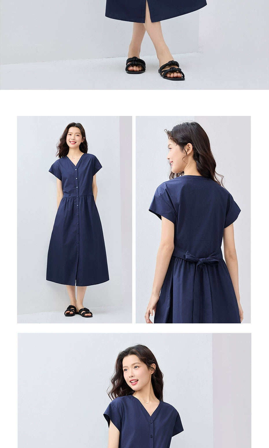 Giordano V Neck Strap Short Sleeve Dress
