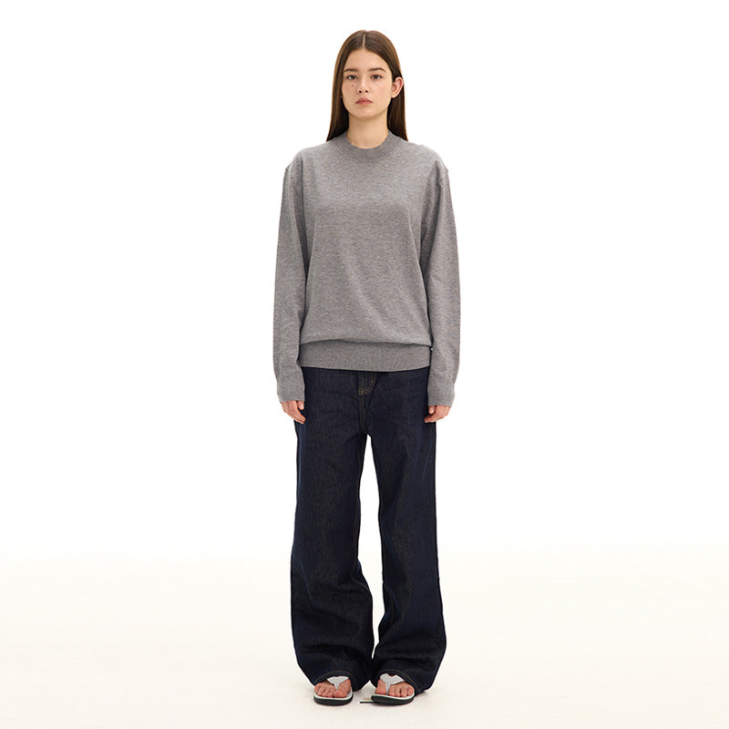 UNF Small Turtleneck Front Shoulder Knitted Long Sleeves