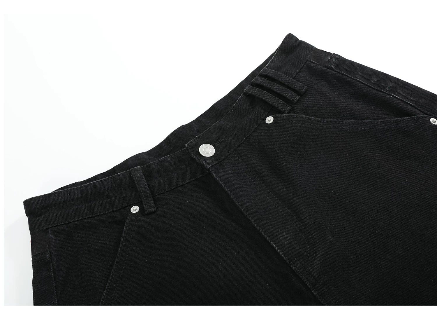 No E Mosen Plaid Stud Baggy Jeans
