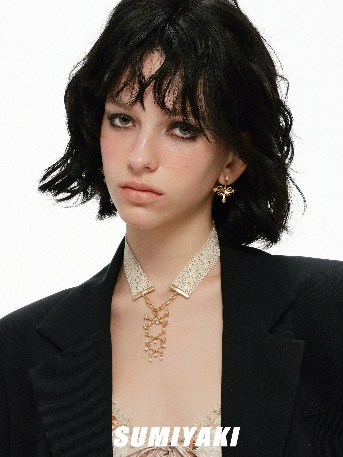SUMIYAKI Lace Retro Style Necklace