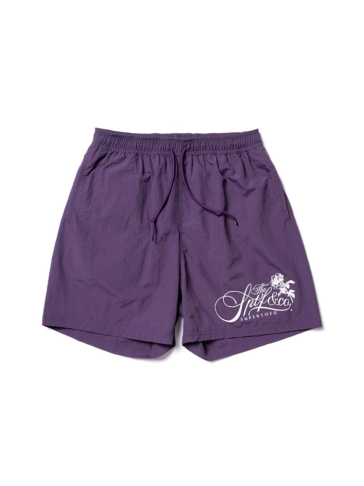 SUPERTOFU Retro Rose-shaped Sports Shorts