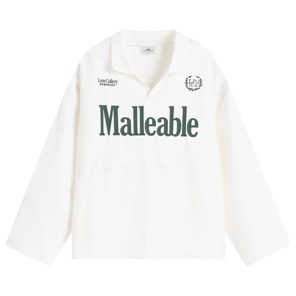 Loopsoon Vintage Polo Collar Loose Casual Long Sleeve