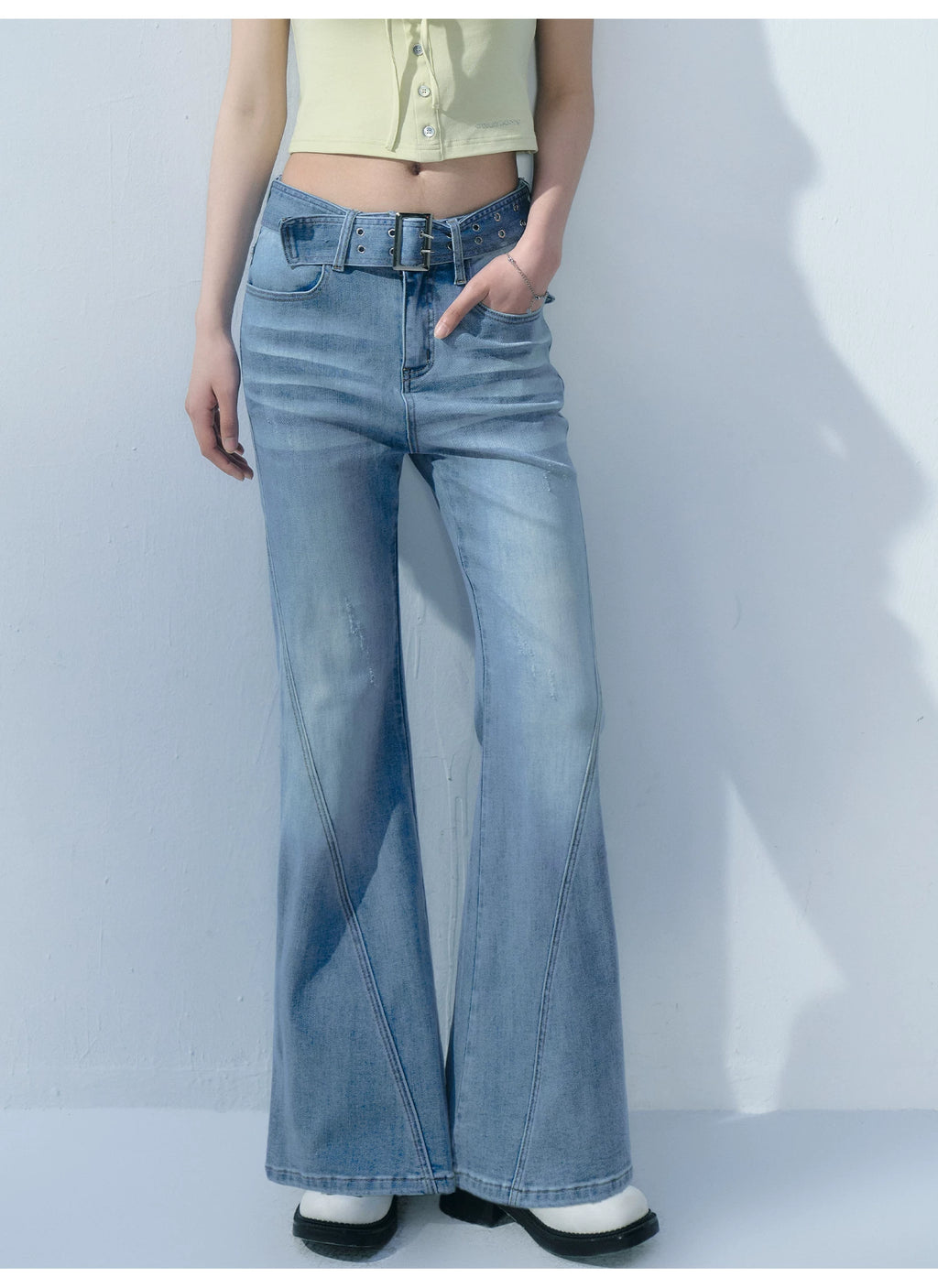 Ablueberry Versatile High-waisted Jeans
