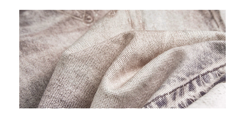 Rocawear Digital 3D Printing Contrast Badge Seven-Point Jeans