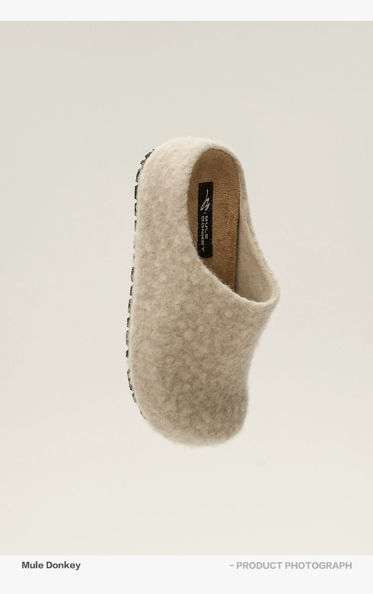 Donkey Fleece Outer Wear Versatile Warm Fluffy Shoes