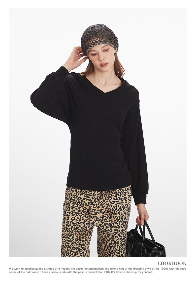 NarieleV Neck Premium Inner Strap Long Sleeve