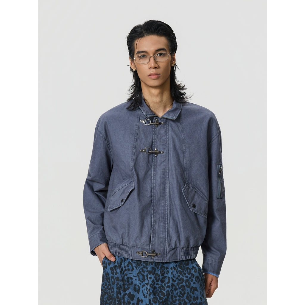 BTSG Vintage Vintage Textured Plane Buckle Jacket