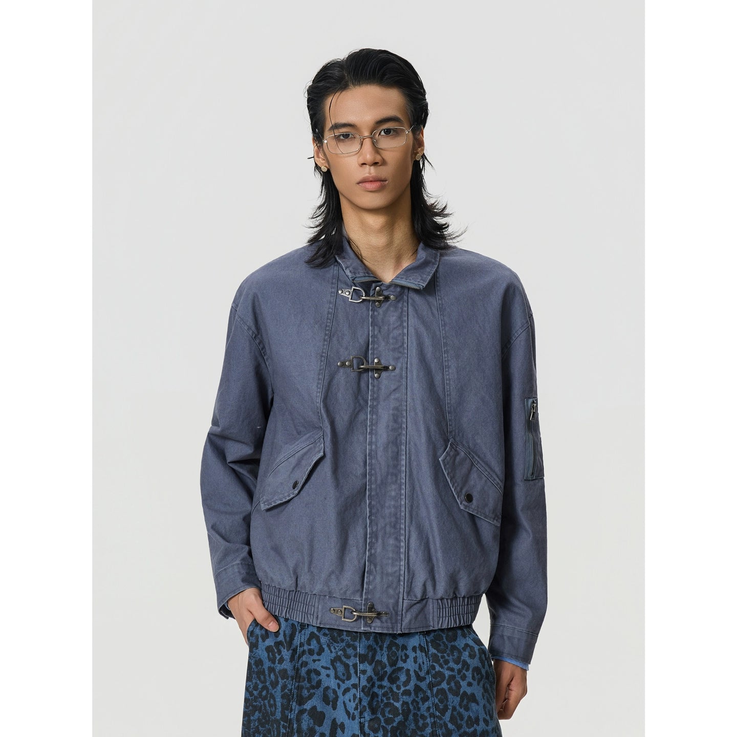 BTSG Vintage Vintage Textured Plane Buckle Jacket