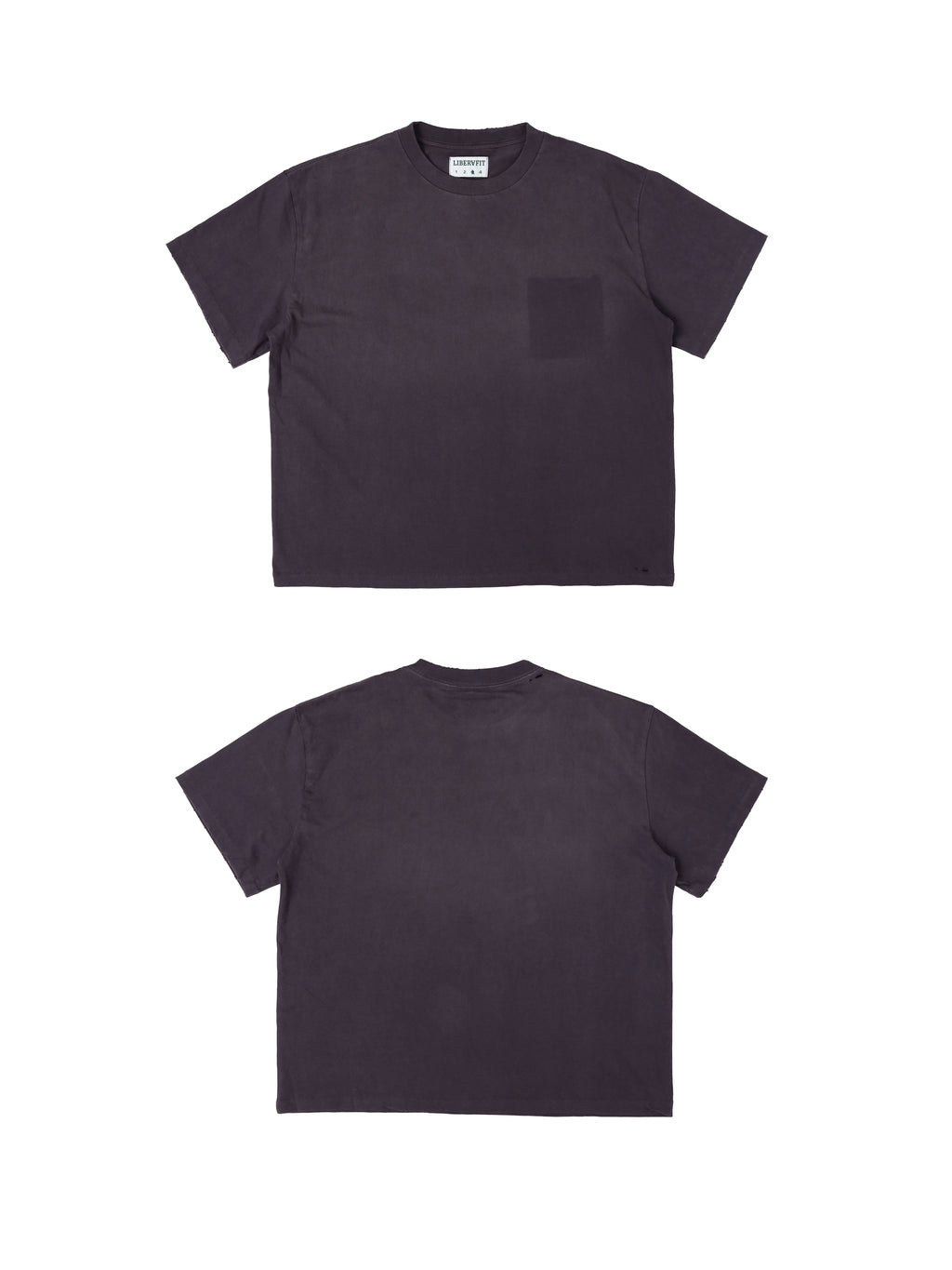 LIBERAFIT Simple Old Round Neck Casual Tee