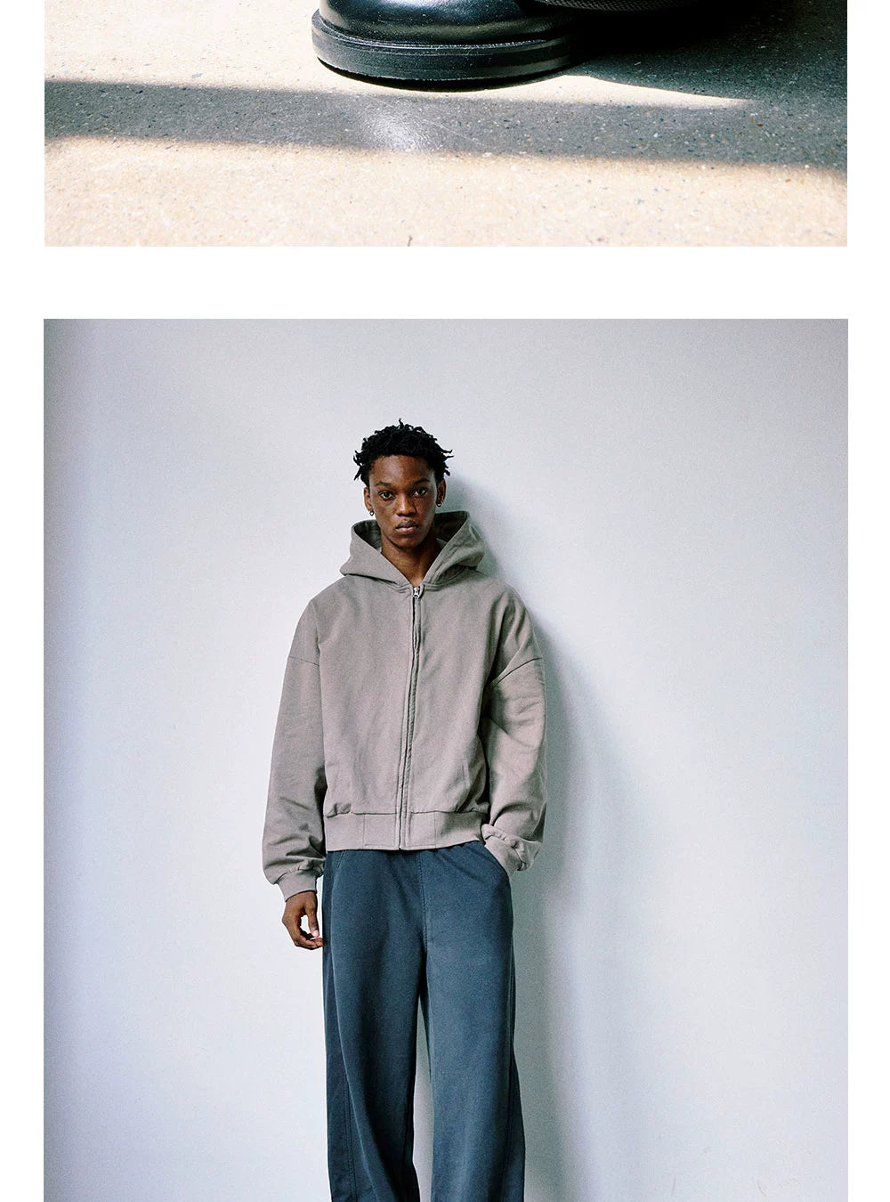 Anniehall Beard Cuff Pants Foot Twist Seam Wash Sweatpants