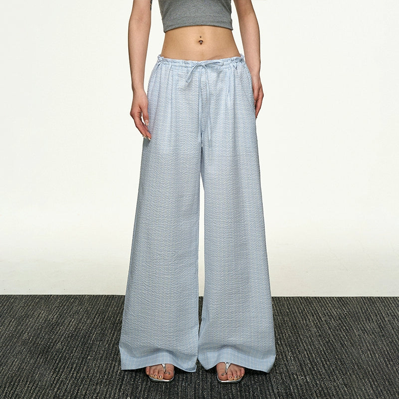Aaisup Vintage Checked Casual Versatile Drawstring Pants