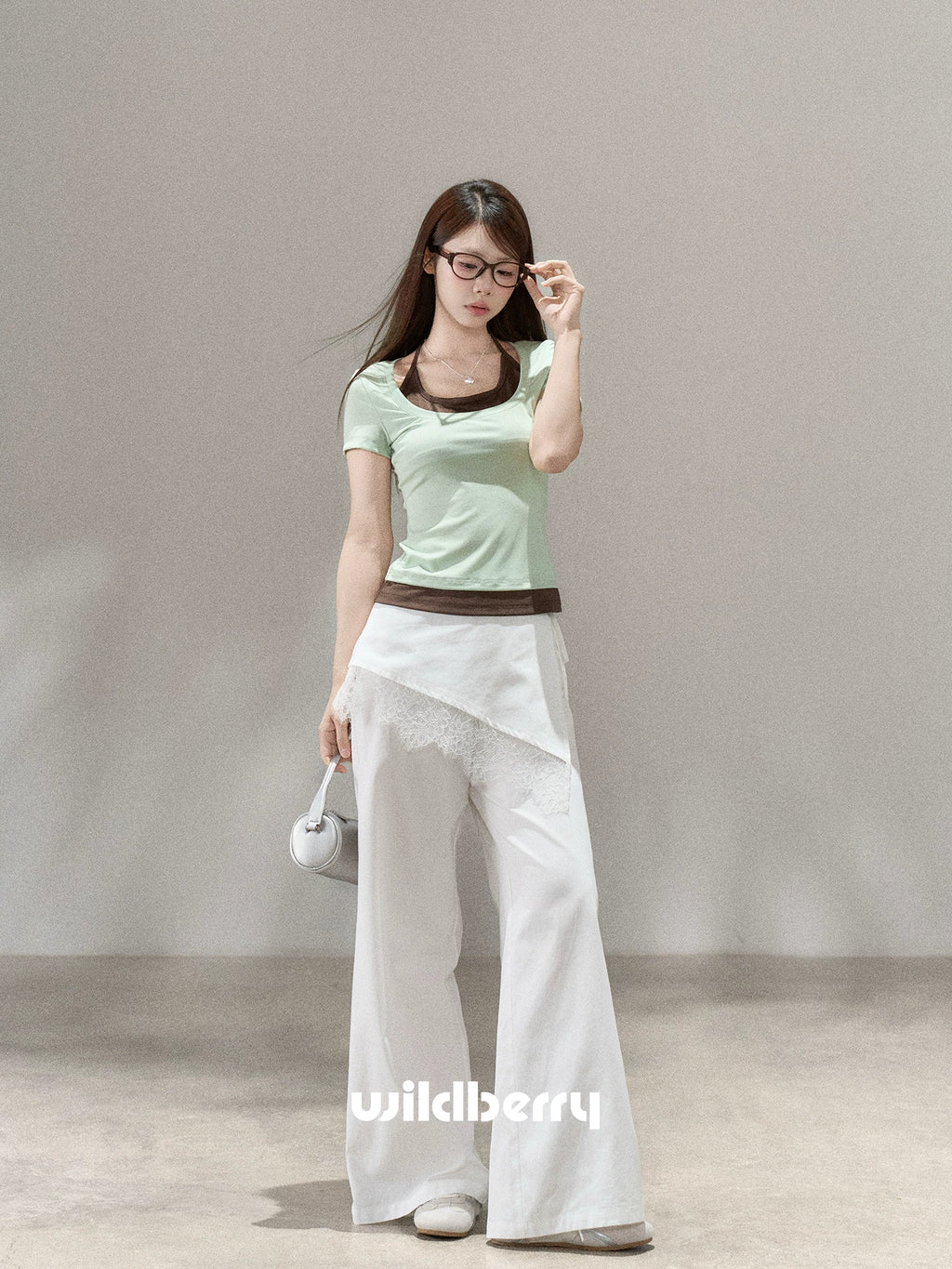 Wildberry High Waist Casual Fart Curtain Pants