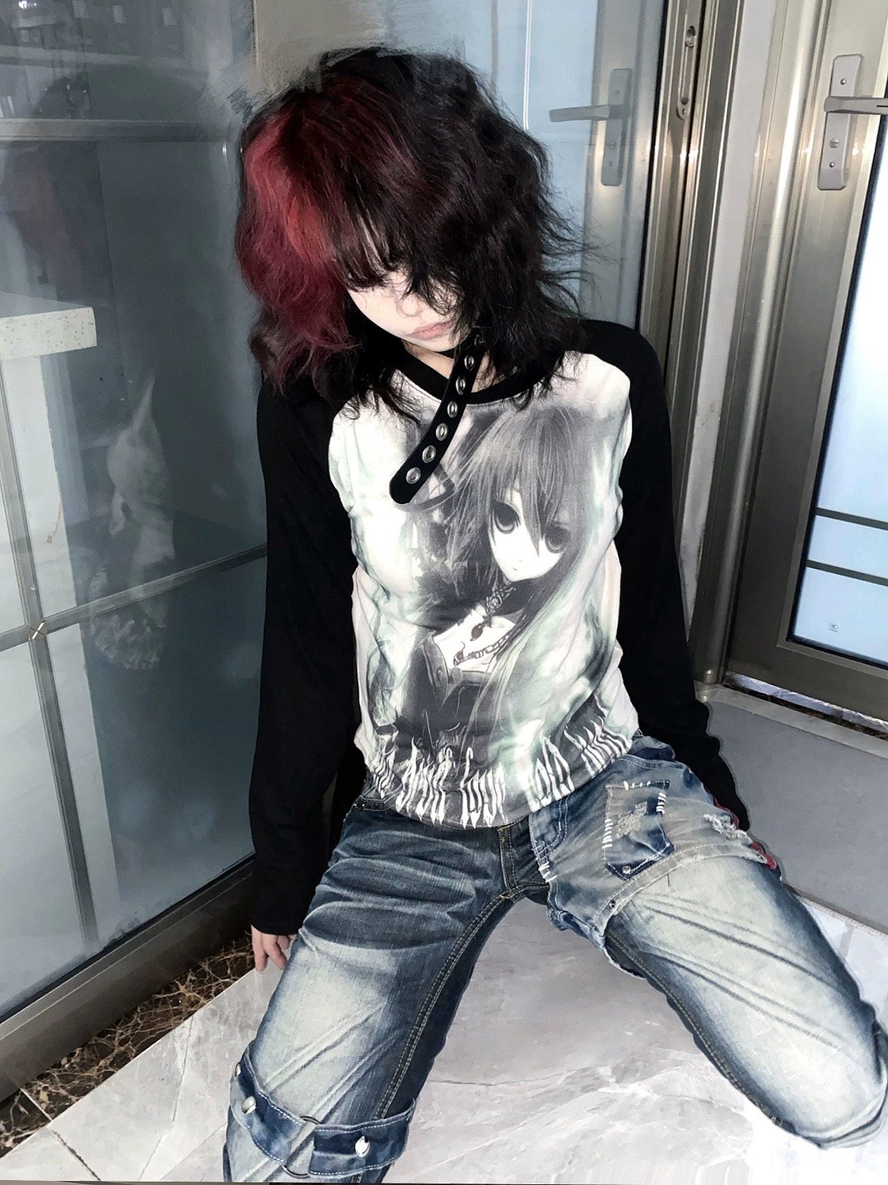 WEBBAR Slim Splicing Long Sleeve Y2K Spice Girls Asia