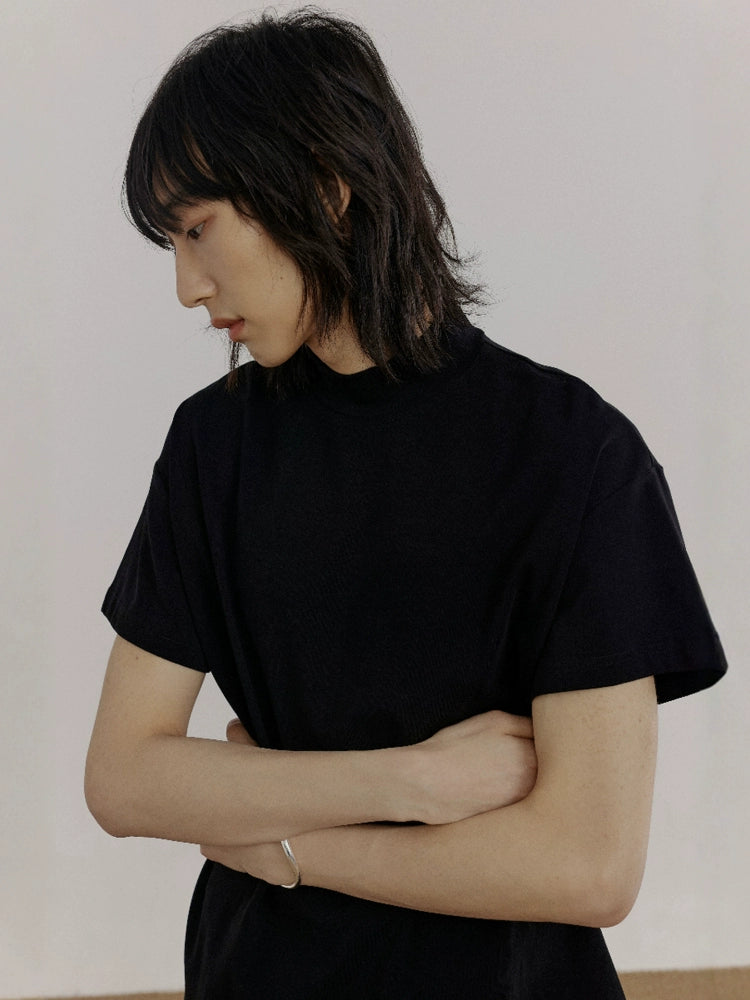COLN Casual Versatile Semi-turtleneck Tee